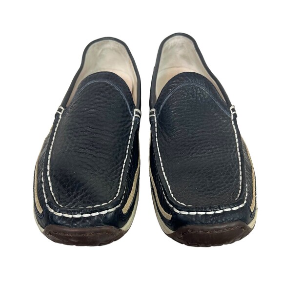 Geox Respira Men's Moc Toe Loafers Shoes  EU 44 / US 11  Blue Leather Slip-ons - Picture 8 of 10